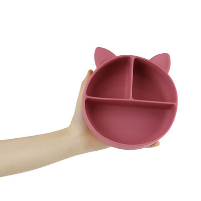 Thức ăn cấp độ silicone bé mèo chia đĩa ăn chén phim hoạt hình Fox đĩa hút