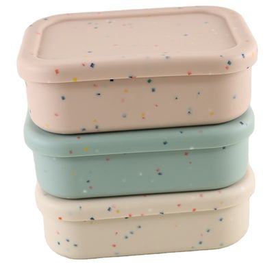 Hộp cơm trưa bằng silicon có thể gập lại 800ml 1200ml cho Bento văn phòng ngoài trời