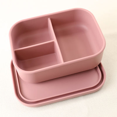 Hộp đựng đồ ăn trưa bằng silicon 3 ngăn, Hộp đựng đồ ăn trưa bằng silicon Bento có thể tái sử dụng