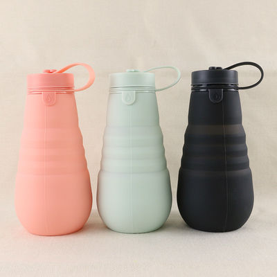Chai nước uống bằng silicon có thể gập lại chống rò rỉ BPA Free cho du lịch cắm trại