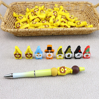 Phim hoạt hình dễ thương Silicone Gnomes Tiêu cự hạt 100 chiếc tùy chỉnh thấp MOQ