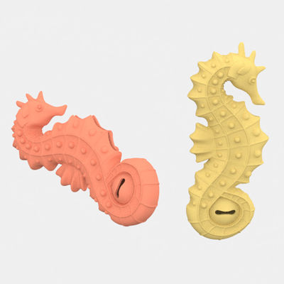 bán nóng BPA miễn phí silicone con chó ngựa biển câu đố đồ chơi trứng con chó ăn chậm cho chó thú cưng tương tác silicone PET nhai đồ chơi
