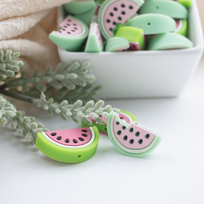chất lượng  Red Watermelon Shaped Silicone Beads Soft For Baby Teething nhà máy sản xuất