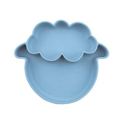 chất lượng  Multiple Colors Non Slip Toddler Silicone Plates With Sheep Style Suction Type nhà máy sản xuất