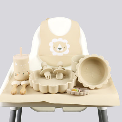 Bán buôn Baby Geschirr Led Cai sữa Yếm silicon Thìa Muỗng Muỗng Bát Tấm silicon Cho Bé Bộ Đồ Ăn Sản Phẩm