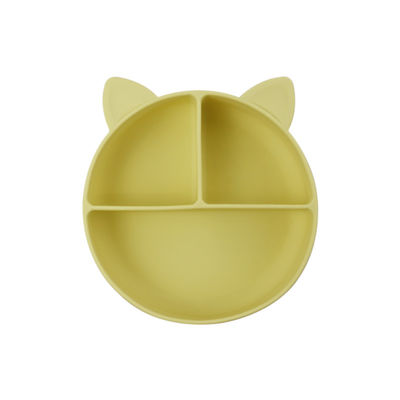 Thức ăn cấp độ silicone bé mèo chia đĩa ăn chén phim hoạt hình Fox đĩa hút