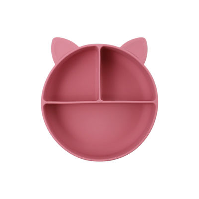 Thức ăn cấp độ silicone bé mèo chia đĩa ăn chén phim hoạt hình Fox đĩa hút