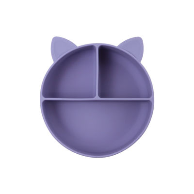 Thức ăn cấp độ silicone bé mèo chia đĩa ăn chén phim hoạt hình Fox đĩa hút
