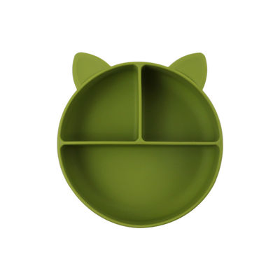 Thức ăn cấp độ silicone bé mèo chia đĩa ăn chén phim hoạt hình Fox đĩa hút