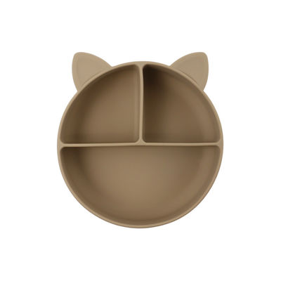 Thức ăn cấp độ silicone bé mèo chia đĩa ăn chén phim hoạt hình Fox đĩa hút