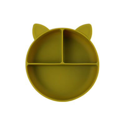 Thức ăn cấp độ silicone bé mèo chia đĩa ăn chén phim hoạt hình Fox đĩa hút