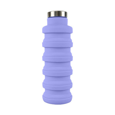 OEM ODM Chai nước silicon mềm có thể gập lại 500Ml để chạy