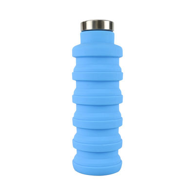 OEM ODM Chai nước silicon mềm có thể gập lại 500Ml để chạy