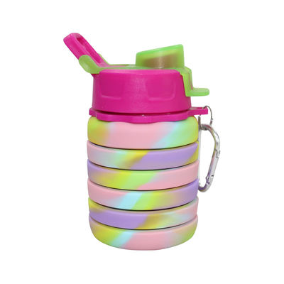 OEM ODM Chai nước silicon mềm có thể gập lại 500Ml để chạy
