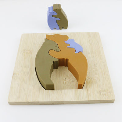 Đồ chơi ghép hình bằng gỗ cho trẻ em hình gấu để học Montessori