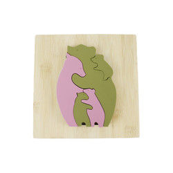 Đồ chơi ghép hình bằng gỗ cho trẻ em hình gấu để học Montessori