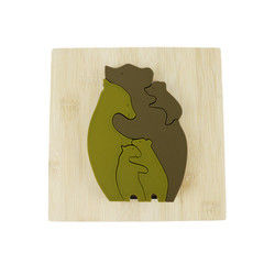 Đồ chơi ghép hình bằng gỗ cho trẻ em hình gấu để học Montessori