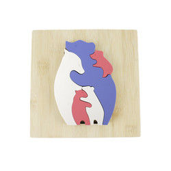 Đồ chơi ghép hình bằng gỗ cho trẻ em hình gấu để học Montessori
