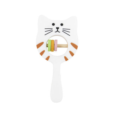 Kitty Shape Food Grade silicon Rattle Teether cho trẻ mới biết đi