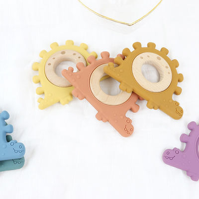 Đồ chơi bằng gỗ cho trẻ em bằng silicon nhiều màu Dây đeo cổ tay cho trẻ sơ sinh