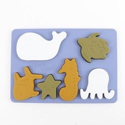 Sea Ocean Animals silicon Puzzle, Giáo dục Montessori Baby Puzzle