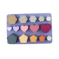 Baby Toddler silicon Puzzle Non Toxic With Star Heart Flower Shape