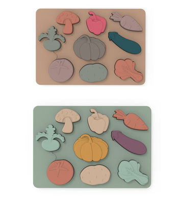 Rau Shape Montessori Jigsaws Puzzle Chất liệu silicon cấp thực phẩm