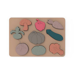 Rau Shape Montessori Jigsaws Puzzle Chất liệu silicon cấp thực phẩm