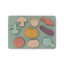 Rau Shape Montessori Jigsaws Puzzle Chất liệu silicon cấp thực phẩm