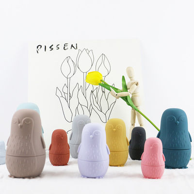 nhai silicone chim cánh cụt silicone xếp chồng đồ chơi trẻ em đồ chơi silicone xếp chồng cho trẻ sơ sinh tắm chơi