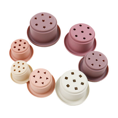 Cốc xếp silicon giáo dục cho khối xây dựng mọc răng