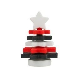 Giáng sinh silicon Star Stacker Thân thiện với môi trường miễn phí BPA cho giáo dục trẻ em
