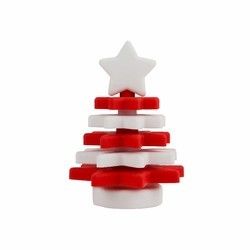 Giáng sinh silicon Star Stacker Thân thiện với môi trường miễn phí BPA cho giáo dục trẻ em