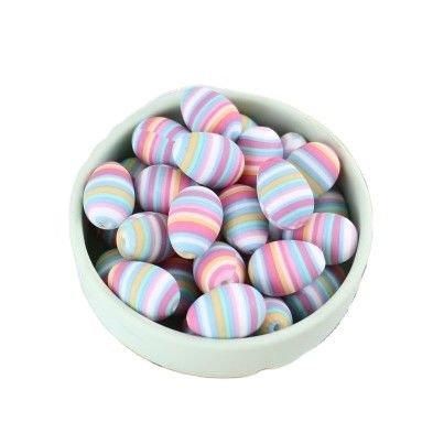 Egg Shape DIY silicon mọc răng Hạt nhai để làm vòng cổ