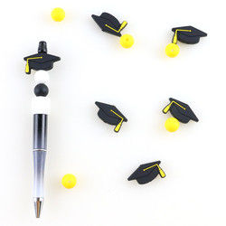 Hạt silicon tiêu cự tùy chỉnh cho bút vòng đeo tay tốt nghiệp Clip DIY