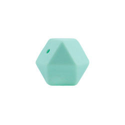 Hạt mọc răng bằng silicon hình lục giác 17mm Thân thiện với môi trường An toàn có thể nhai được khi bé mọc răng