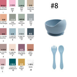 Phong cách hiện đại Bộ đồ ăn tối silicone, BPA miễn phí Baby silicone đĩa chén chén bib muỗng nĩa Set cho ăn