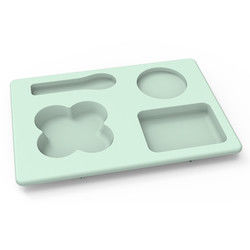 Bộ đồ ăn bằng silicon đa chức năng không thể phá vỡ cho trẻ mới biết đi