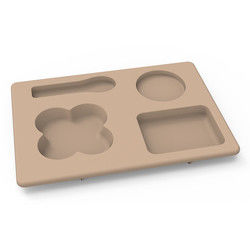 Bộ đồ ăn bằng silicon đa chức năng không thể phá vỡ cho trẻ mới biết đi