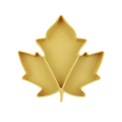 Tấm silicon dành cho trẻ mới biết đi cấp thực phẩm, Tấm chia hình dạng hút hình dạng Maple Không thể phá vỡ