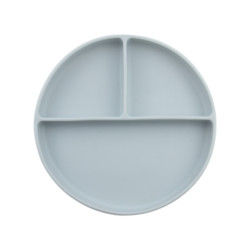 Bộ đĩa ăn bằng silicon cho bé loại hút hình tròn dành cho trẻ mới biết đi