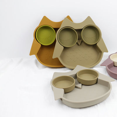 Owl Shape silicon Baby Tấm hút không độc hại Không chứa BPA với màu Pantone