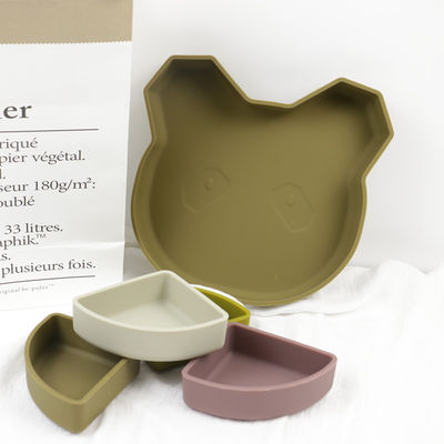 Bear Panda Shape Tấm silicon dành cho trẻ mới biết đi Không độc hại Thân thiện với môi trường