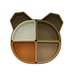 Bear Panda Shape Tấm silicon dành cho trẻ mới biết đi Không độc hại Thân thiện với môi trường