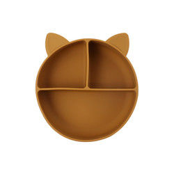 Cat Style Kids silicon Bowl, Tấm hút silicon đầy màu sắc OEM