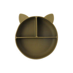Cat Style Kids silicon Bowl, Tấm hút silicon đầy màu sắc OEM