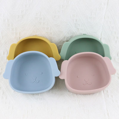 Bộ Bát Silicon Hình Con Chó Mềm Mại Thoải Mái Cho Bé Kid