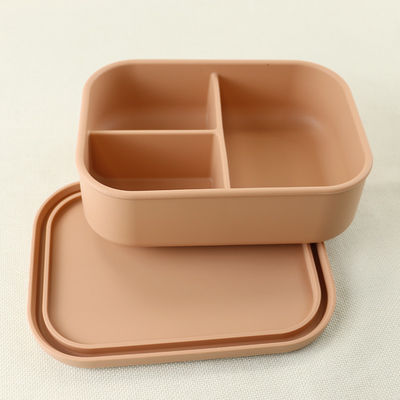 Hộp đựng đồ ăn trưa bằng silicon 3 ngăn, Hộp đựng đồ ăn trưa bằng silicon Bento có thể tái sử dụng