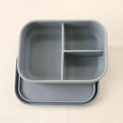 Hộp đựng đồ ăn trưa bằng silicon 3 ngăn, Hộp đựng đồ ăn trưa bằng silicon Bento có thể tái sử dụng