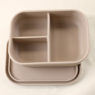 Hộp đựng đồ ăn trưa bằng silicon 3 ngăn, Hộp đựng đồ ăn trưa bằng silicon Bento có thể tái sử dụng
